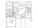 Detailed floor plan showcasing the layout of the home, including room dimensions at 1541 Music Ln, North Port, FL 34286