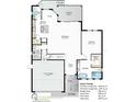 Detailed first-floor plan featuring a gathering room, kitchen, suite, and 2-car garage with square footage at 670 Venice Ln, Sarasota, FL 34242
