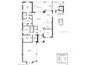 Detailed floor plan showcasing a three-bedroom layout with a large great room, kitchen, dining area, and a three-car garage at 8501 Sandpoint St, Sarasota, FL 34240