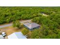 A high angle view shows the home surrounded by trees at 3320 Audette St, Port Charlotte, FL 33948