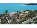 Aerial view of a vacant lot with beach access, perfect for building your dream home at 4214 Higel Ave, Sarasota, FL 34242