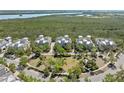 A beautiful aerial view of townhomes surrounded by lush greenery and a lake at 275 Sapphire Lake Dr # 101, Bradenton, FL 34209