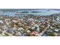 Aerial view of the property showing its prime location within a neighborhood close to the coast at 3455 Flamingo Ave, Sarasota, FL 34242