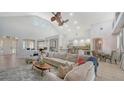 Bright, open-concept living room with high ceilings and clerestory windows at 7407 Green St, Bradenton, FL 34201