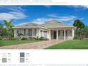 Charming one-story home features a symmetrical design, manicured lawn, and a paver driveway at 17916 Palmiste Dr, Bradenton, FL 34202
