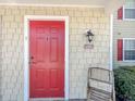 Close up of front door showcasing the stylish design and well maintained exterior of the property at 4850 51St W St # 4205, Bradenton, FL 34210