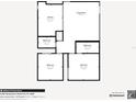 Detailed schematic shows layout of the home including kitchen, bathroom, living room and bedrooms at 12305 Harland St, North Port, FL 34287
