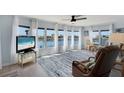 Bright living room with water views, large windows, and comfortable seating creating a relaxing atmosphere at 520 Ideal Pl, North Port, FL 34287