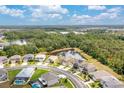 Aerial view showcases the home's location within a beautiful community with natural views at 259 Tierra Verde Way, Bradenton, FL 34212