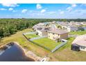 This backyard offers a serene view with a lush green lawn and a tranquil pond at 259 Tierra Verde Way, Bradenton, FL 34212