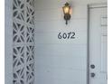 Home exterior showing address number and decorative brickwork at 6072 Arlene Way # 6072, Bradenton, FL 34207