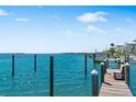 View from dock, providing direct water access with the convenience of your own private pier and slip at 901 Gulf S Dr # 14, Bradenton Beach, FL 34217