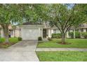 Charming single-story home with a well-manicured lawn and a two-car garage at 18106 Canal Pointe St, Tampa, FL 33647