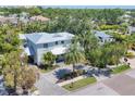 Aerial view of a traditional two-story home showcasing its manicured landscaping at 1815 Grove St, Sarasota, FL 34239