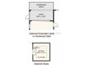 Floorplan shows optional extended lanai and study at 16152 Isola Pl, Bradenton, FL 34211