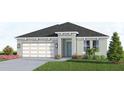 Stylish single-story home featuring a two-car garage, and a modern light blue exterior at 4614 Hawthorn Avenue, Parrish, FL 34219