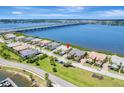 Aerial view of neighborhood with a bridge and water views with various buildings at 1264 Riverscape St # B, Bradenton, FL 34208