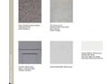 Selections of carpet, tile, cabinets, and quartz countertops in a neutral color palette at 5897 Biscotti St, Nokomis, FL 34275
