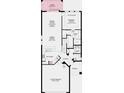 Detailed floor plan showcasing the layout of the first floor, including kitchen, living, and dining areas at 8505 Snowfall St, Sarasota, FL 34241