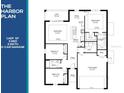 Floor plan of the Harbor Plan showcasing 3 bedrooms and 2 baths at Lot 17 Simberg St # Blk 1263, North Port, FL 34291