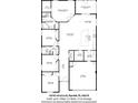 Detailed floor plan of the home showcasing the layout, including bedrooms, bathrooms, living areas, and dimensions at 16161 61St E Ln, Parrish, FL 34219