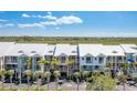 Aerial view showcases the community's architecture and tropical surroundings at 3248 Mangrove Point Dr, Ruskin, FL 33570