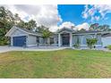 Charming single-story home boasts a well-manicured lawn, a two-car garage, and tasteful landscaping at 4415 Sylvania Ave, North Port, FL 34286