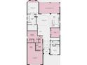 Layout of home with tandem 2 car garage, primary suite, great room, dining, and kitchen area at 14907 Contenta Loop, Bradenton, FL 34211