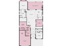 Detailed floor plan showcases a smart layout with bedrooms, kitchen, great room, and extended covered lanai at 15408 San Lazzaro Ave, Bradenton, FL 34211