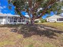 Spacious backyard with mature trees offering ample shade and tranquility for outdoor activities at 3909 40Th W St, Bradenton, FL 34205