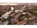 Beautiful aerial view of the complex, highlighting its prime waterfront location and proximity to the city at 850 S Tamiami Trl # 529, Sarasota, FL 34236