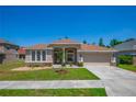Inviting home with well-kept lawn, showcasing a two-car garage and appealing landscaping at 6106 34Th E Ct, Ellenton, FL 34222