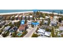 Aerial view showing the proximity to the beach, with the property only a short 3-minute walk away at 803 Gladiolus St, Anna Maria, FL 34216