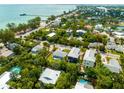 Neighborhood aerial view showcasing proximity to beaches and the intercoastal at 159 Crescent Dr, Anna Maria, FL 34216