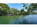 Scenic waterfront property featuring lush trees and clear water, creating a tranquil and inviting atmosphere at 5033 Oxford Dr, Sarasota, FL 34242