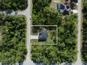 Aerial view of a secluded home surrounded by lush greenery offering privacy and tranquility at 14009 Daniels Ave, Port Charlotte, FL 33953