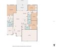 Detailed floor plan showcasing the layout of this home, including the primary bedroom, kitchen, and garage at 2254 50Th Street E Cir, Palmetto, FL 34221