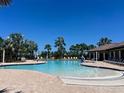 Resort-style pool with ample seating and beautiful palm trees creates a relaxing atmosphere at 141 Tierra Verde Way, Bradenton, FL 34212