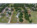 Wide aerial perspective of home with surrounding land and mature trees at 2040 Edmondson Rd, Nokomis, FL 34275