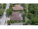An aerial view of beautiful homes with screened pools and well-maintained landscaping at 11592 57Th Street E Cir, Parrish, FL 34219