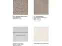 Showcasing interior finish materials including carpet, tile, cabinets, and quartz countertops at 15161 Cuzcorro Ct, Nokomis, FL 34275