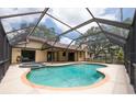 Screened-in pool with a connected hot tub, creating a perfect outdoor oasis at 1143 131St E St, Bradenton, FL 34212