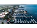 Aerial view of marina filled with boats and yachts, nestled along the picturesque waterfront at 1400 1St W Ave # 506, Bradenton, FL 34205
