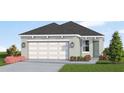 Charming single-story home with a well-manicured lawn and attached two-car garage at 13104 Bayberry Way, Parrish, FL 34219