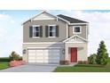 Stylish two-story home with gray siding, dark shutters, and a well-maintained lawn at 13108 Bayberry Way, Parrish, FL 34219