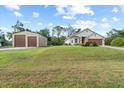 Charming home with lush front lawn and detached garage, perfect for storage or hobbies at 4466 Manila Ave, North Port, FL 34288