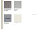 Selection of design materials includes stylish carpet, tile, cabinets, and quartz for a modern aesthetic at 15188 Cuzcorro Ct, Nokomis, FL 34275