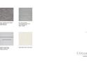 Sample board features carpet, tile, cabinets and quartz countertop selections for your home at 15172 Cuzcorro Ct, Nokomis, FL 34275