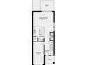 Layout of the first floor showcasing a modern kitchen, great room, and garage at 15200 Cuzcorro Ct, Nokomis, FL 34275