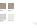 Display of available carpet, flooring, cabinet and quartz countertop options for new construction at 15200 Cuzcorro Ct, Nokomis, FL 34275